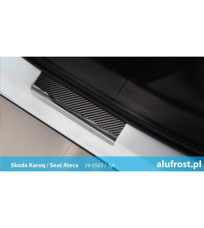 Nakładki progowe + folia karbonowa SKODA KAROQ / SEAT ATECA