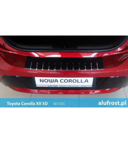 Rear bumper protector + carbon foil TOYOTA COROLLA XII 5D