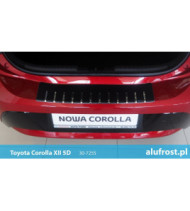 Rear bumper protector + carbon foil TOYOTA COROLLA XII 5D