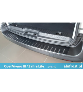 Rear bumper protector + carbon foil OPEL VIVARO III / ZAFIRA LIFE