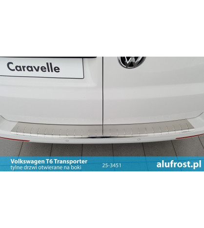 Rear bumper protector VOLKSWAGEN T6 TRANSPORTER | T6 MULTIVAN | T6 CARAVELLE (open sideways)