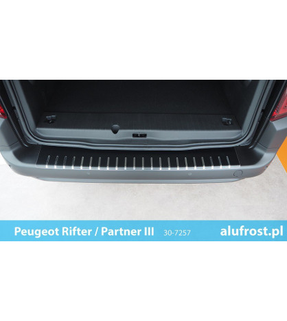 Rear bumper protector + carbon foil  PEUGEOT RIFTER / PARTNER III