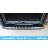 Rear bumper protector + carbon foil  PEUGEOT RIFTER / PARTNER III
