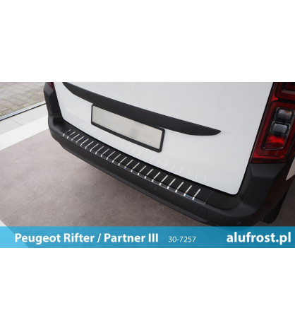 Rear bumper protector + carbon foil  PEUGEOT RIFTER / PARTNER III