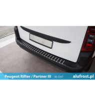 Rear bumper protector + carbon foil  PEUGEOT RIFTER / PARTNER III