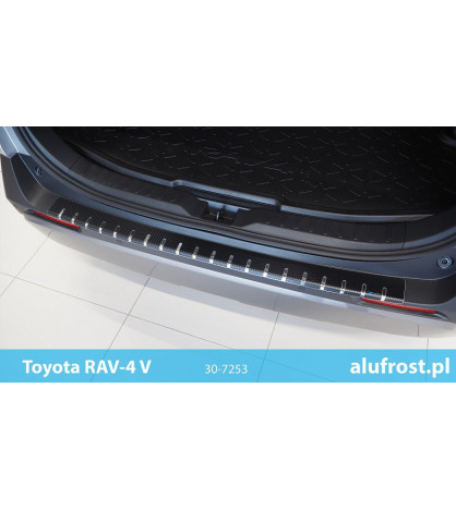 Rear bumper protector + carbon foil TOYOTA RAV-4 V