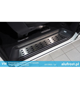 Protection de marche intérieure (acier inoxydable, arrière) VW T5 TRANSPORTER / MULTIVAN / CARAVELLE | T6 TRANSPORTER / MULTIVAN