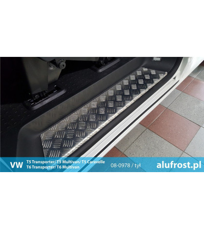 Nakładki na stopnie wewnętrzne (aluminiowe tylne) VW T5 TRANSPORTER / MULTIVAN / CARAVELLE | T6 TRANSPORTER / MULTIVAN
