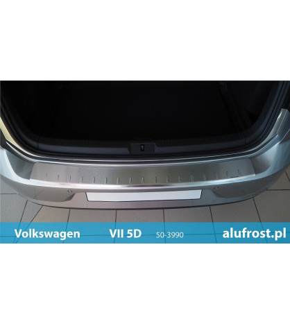 Rear bumper protector (inox) VOLKSWAGEN GOLF VII 5D